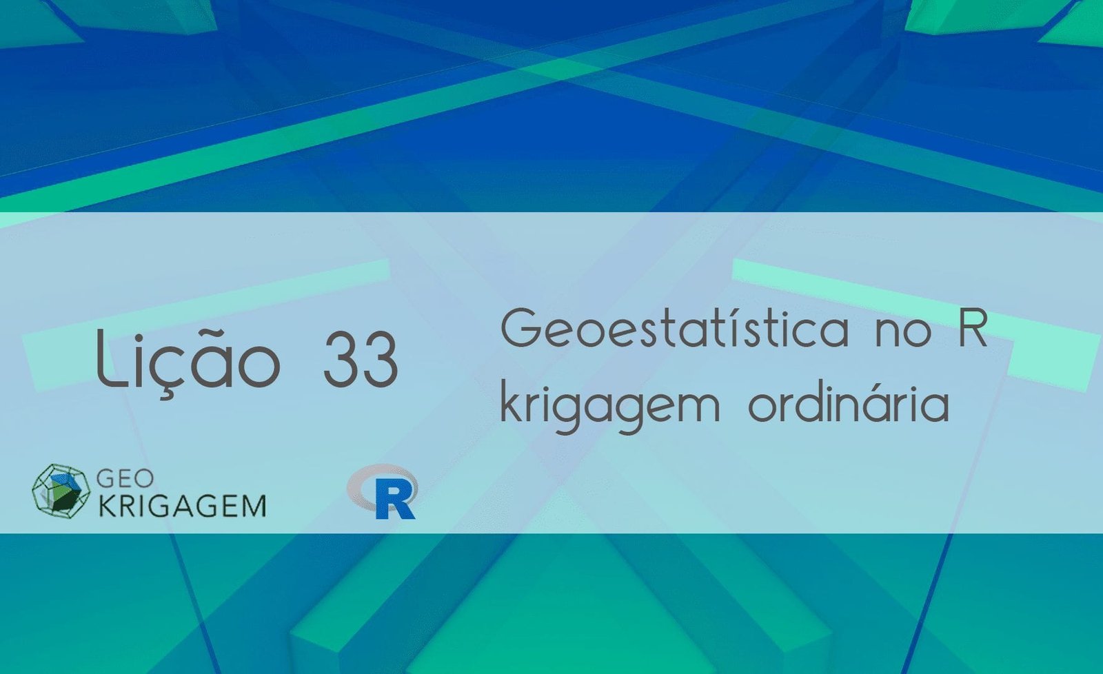 Geoestatística no R – Lição 33: Krigagem Ordinária